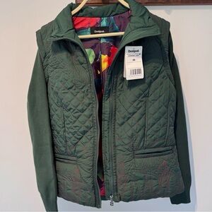Desigual Quilted Jacket with removable collar and sleeves